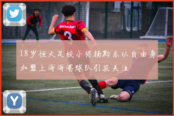 18岁恒大足校小将杨黔东以自由身加盟上海海港球队引发关注